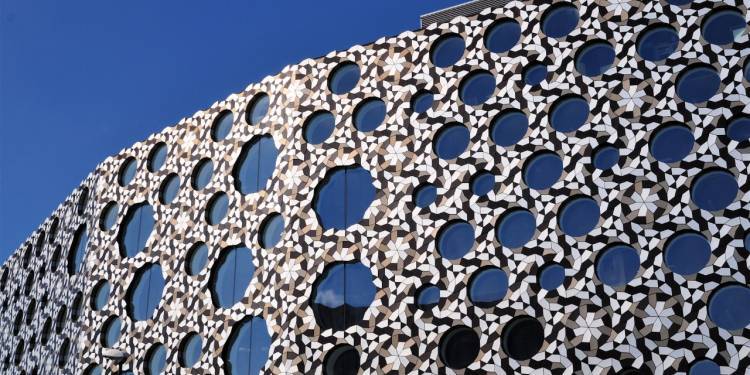 Ravensbourne external building with sky