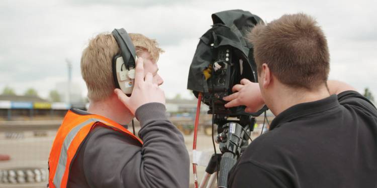 Cameramen filming in Kings Lynn