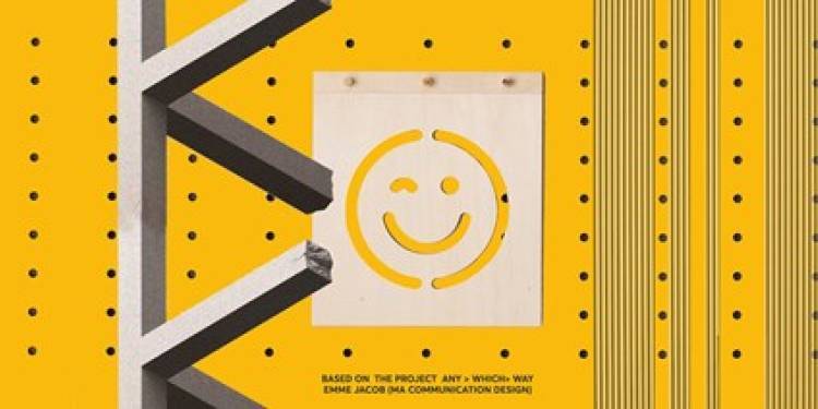 Emme Jacob any which away smiley face banner