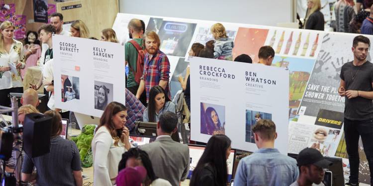people learning about study opportunities at Ravensbourne