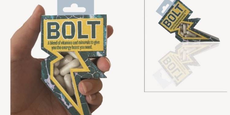 Student work: Bolt product design packaging 