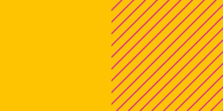 yellow background with red diagonal lines