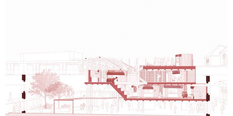 A schematic for a social hub in Peckham