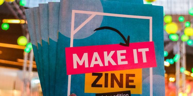 image of a physical copy of the MAKE IT zine