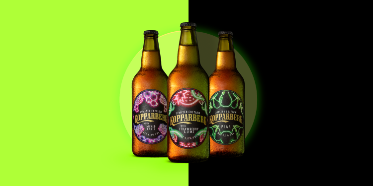 Limited edition Kopparberg bottles designed by Ben McKay