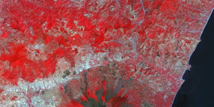 Abstract image of microscopic view of rock