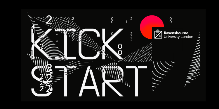 Black background with white writing saying KICKSTART