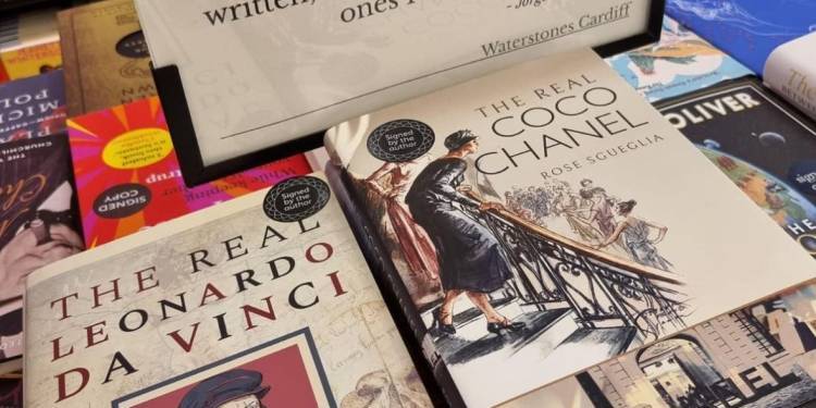 The Real Coco Chanel in a book display at a store