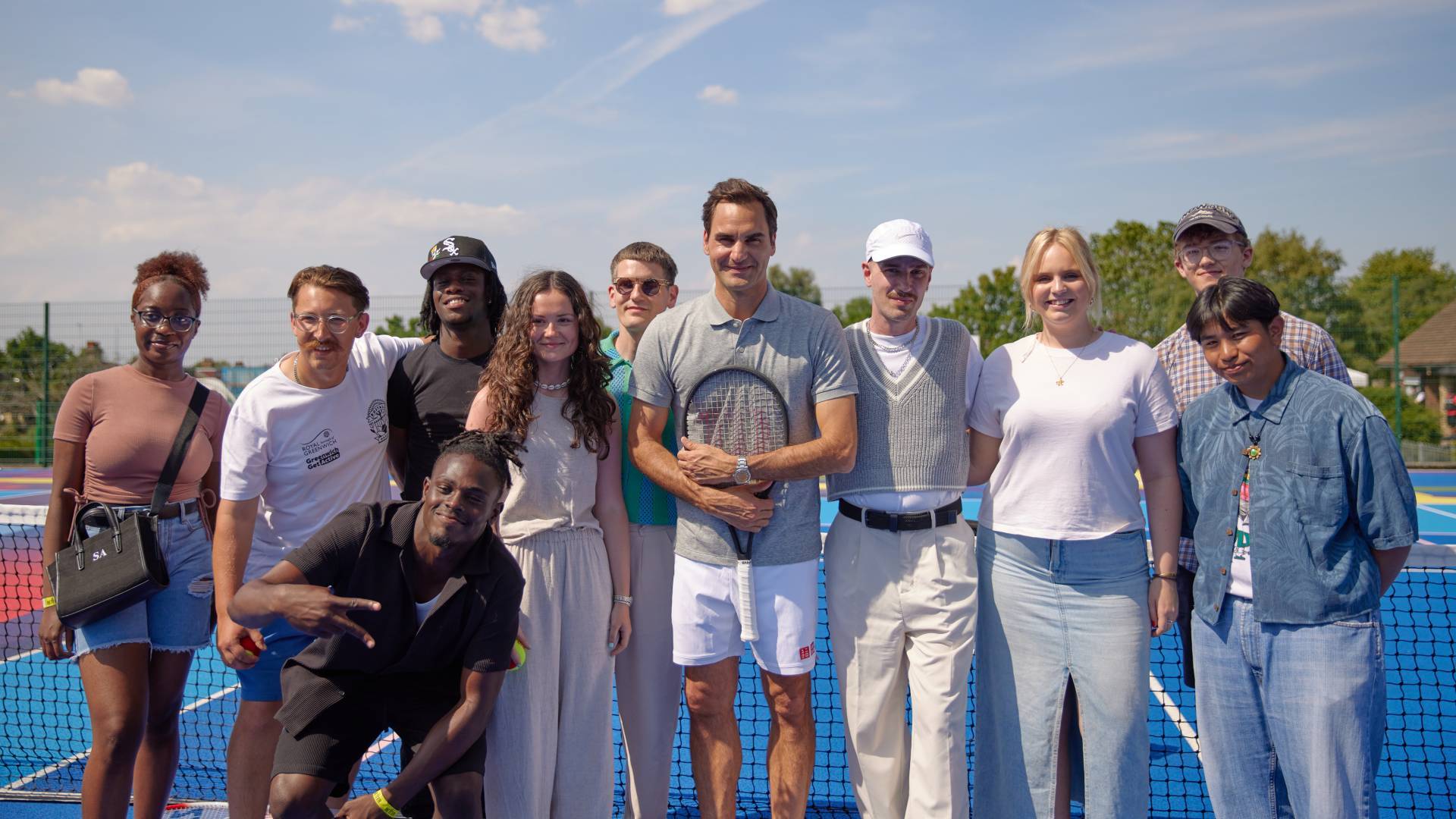 Students help create Federer approved tennis courts in Greenwich