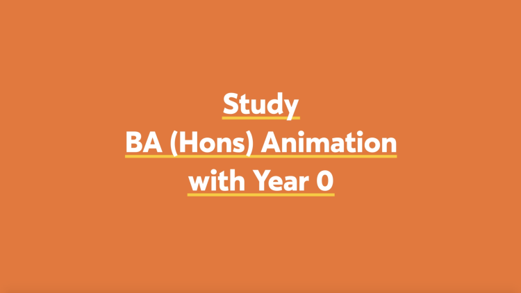 BA (Hons) Animation with Year 0 Welcome Slide