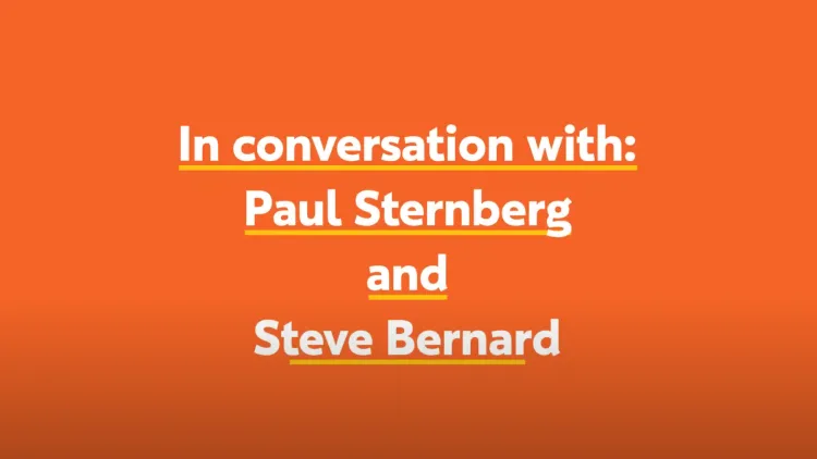 Text announcing In Conversation with Steve Bernard episode