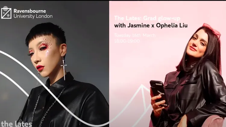 Ophelia Liu and Jasmine on the poster for Rave Lates event