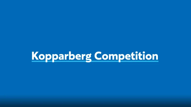Text reads Kopparberg competition on blue background