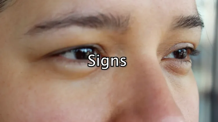 close up image of a woman's dark brown eyes