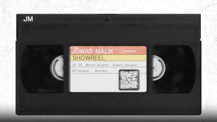Cassette Tape of Juwad Malik's Showreel