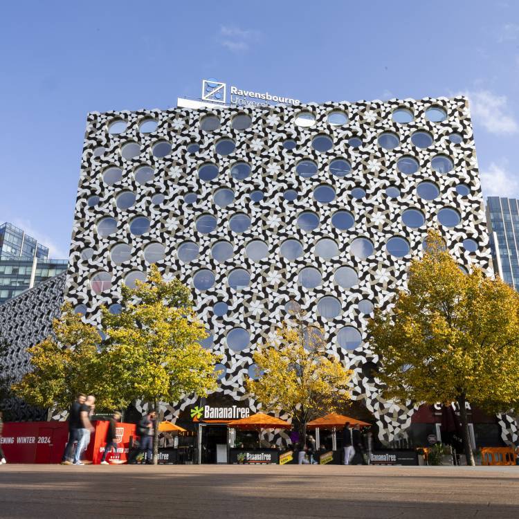 The outside of the Ravensbourne building.