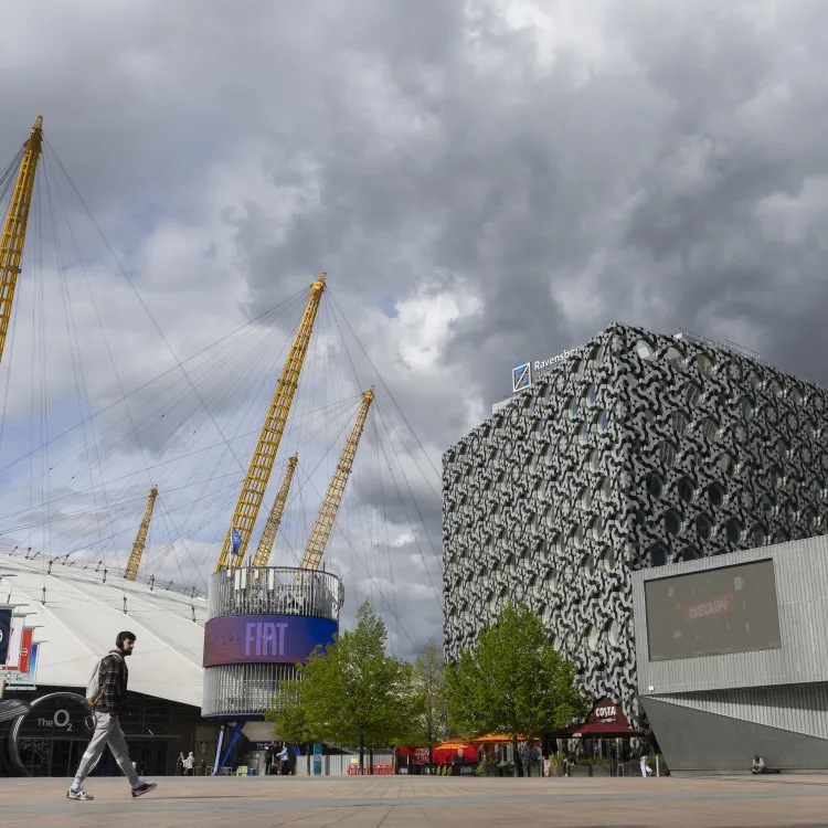 Ravensbourne building and the o2