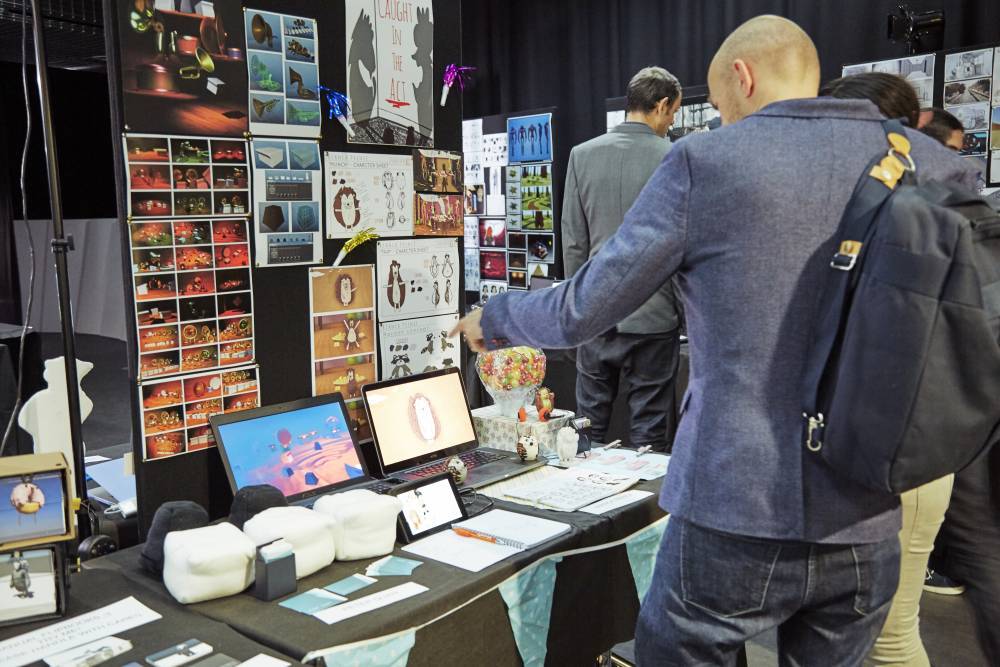 showcase of animation students work at degree show