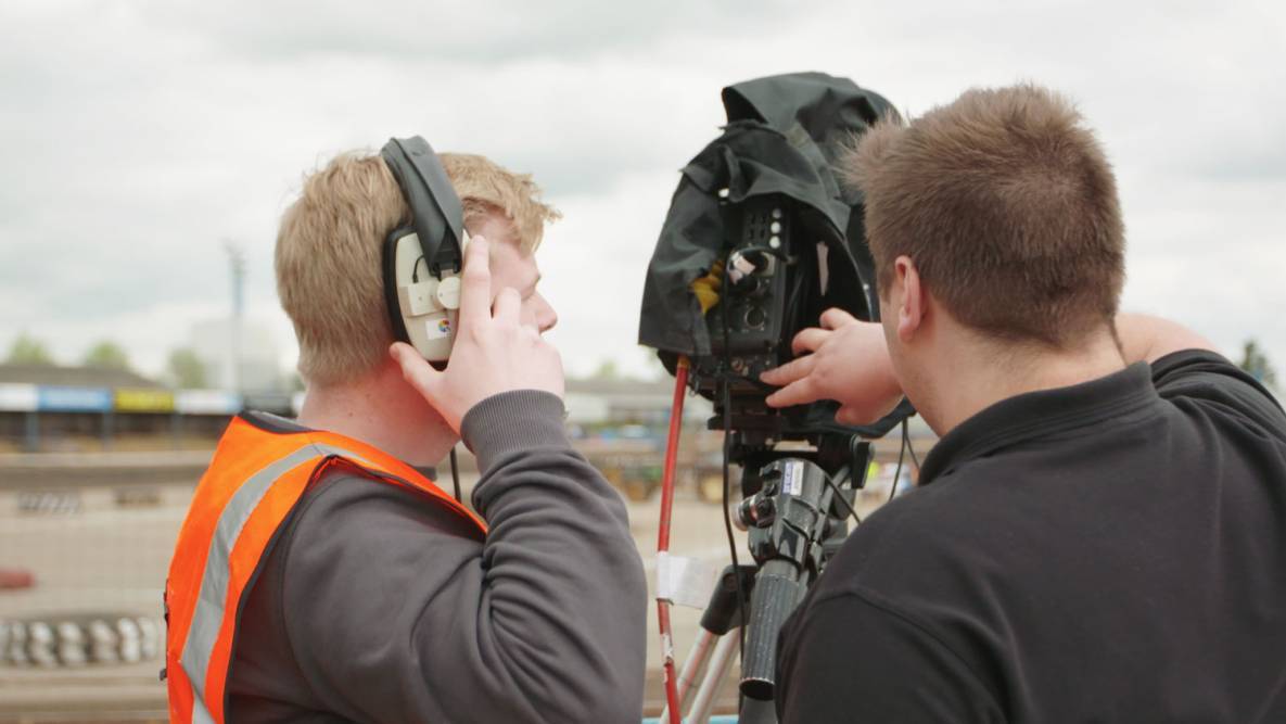 Cameramen filming in Kings Lynn