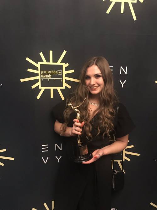 Motion graphics alumna wins Best Newcomer Design at the PromaxBDA UK Awards