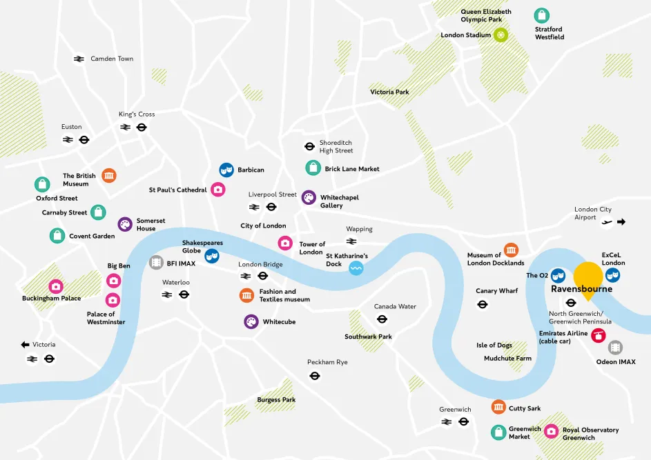 Ravensbourne University London Map 