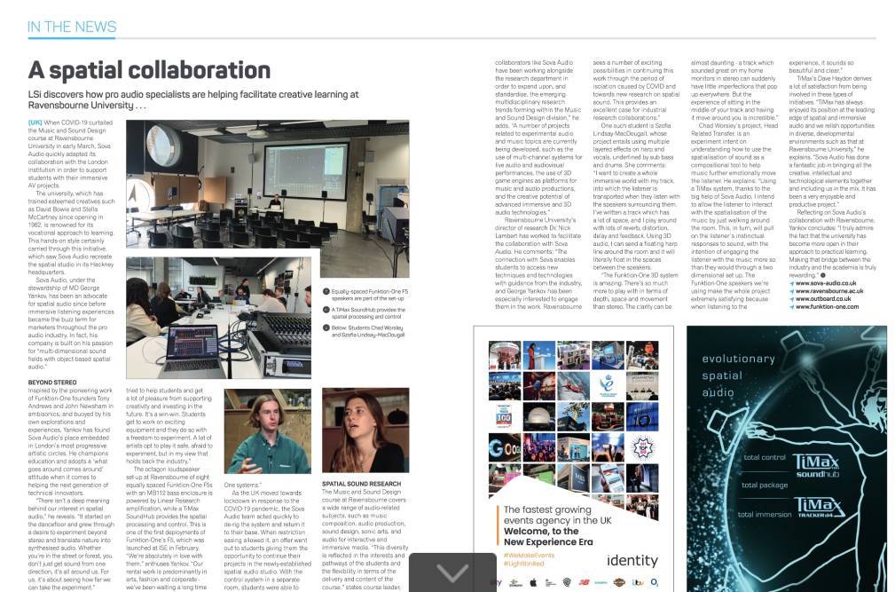 Music and Sound Design students featured in LSi magazine