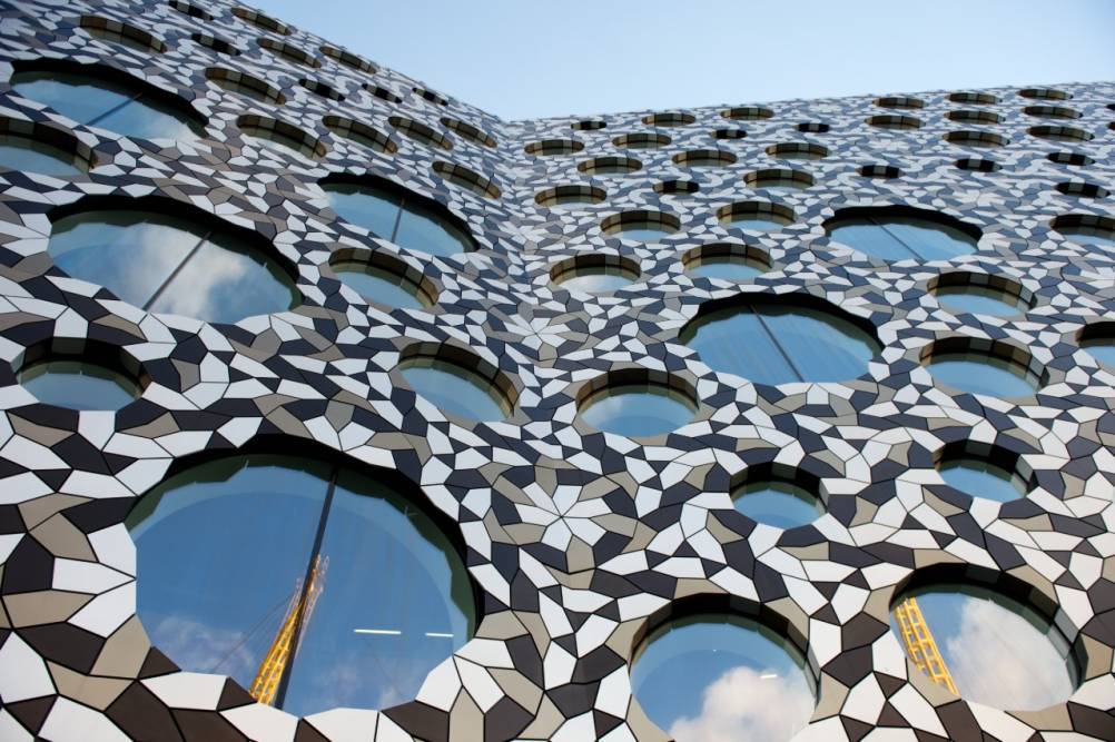 Ravensbourne building looking up