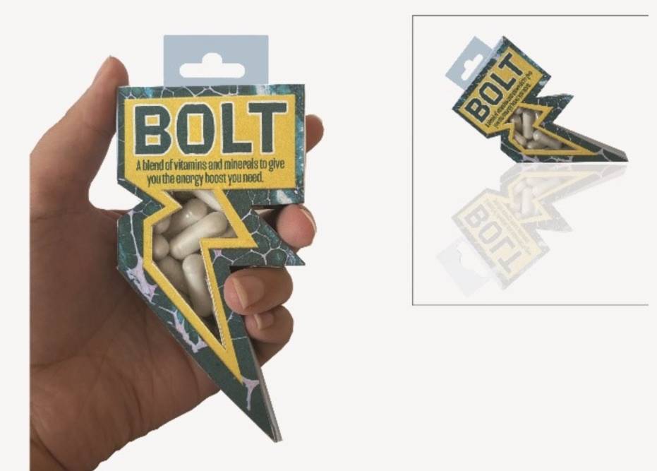Student work: Bolt product design packaging 