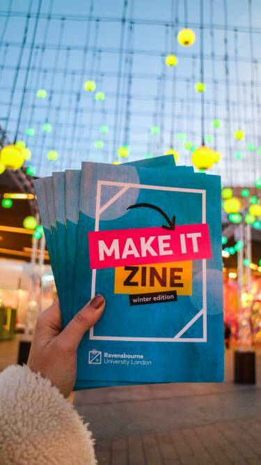 image of a physical copy of the MAKE IT zine