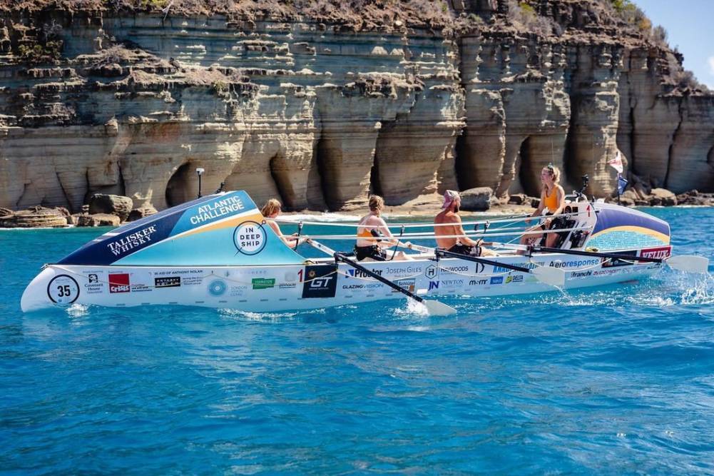 In Deep Ship rowing into Antigua