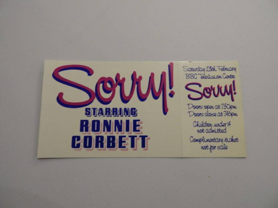 Sorry! show filming ticket
