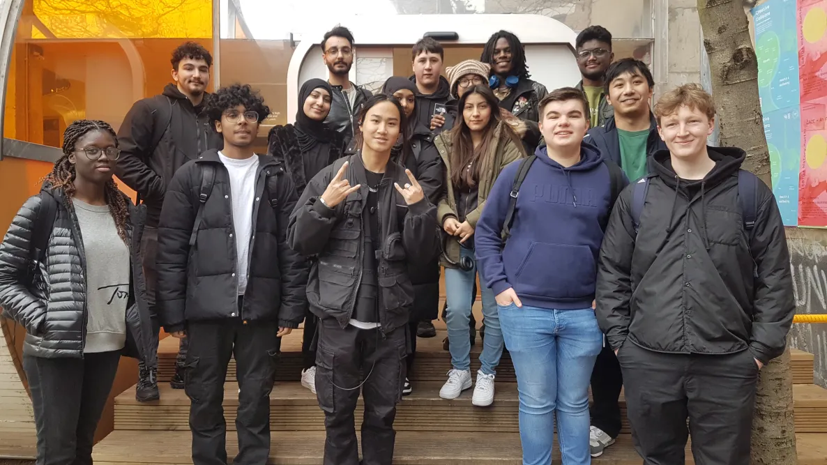 Product Design students stand together for a group photo