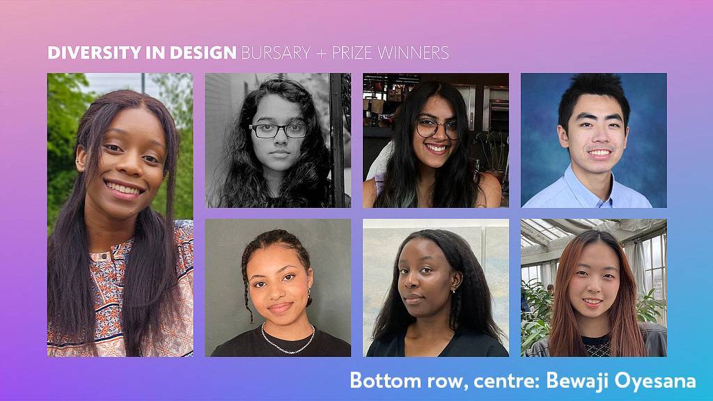 A collage of winners of the Diversity in Design Award 2023