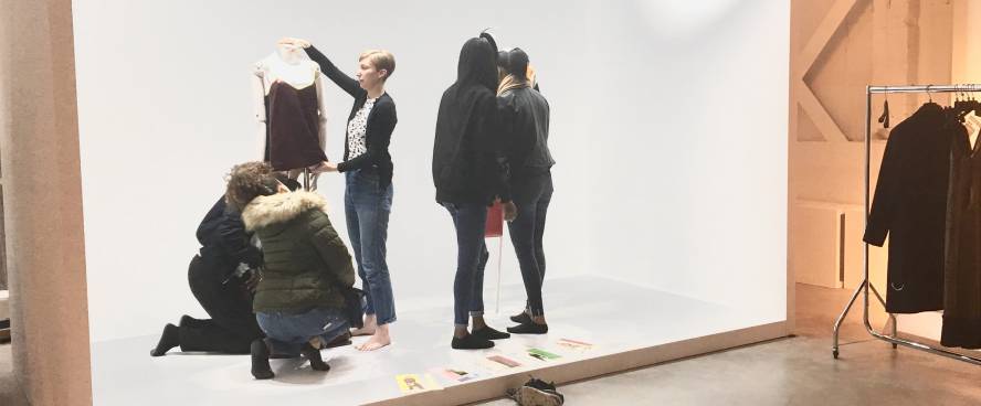 Student undergraduate work on the Fashion Buying and Brand Management course