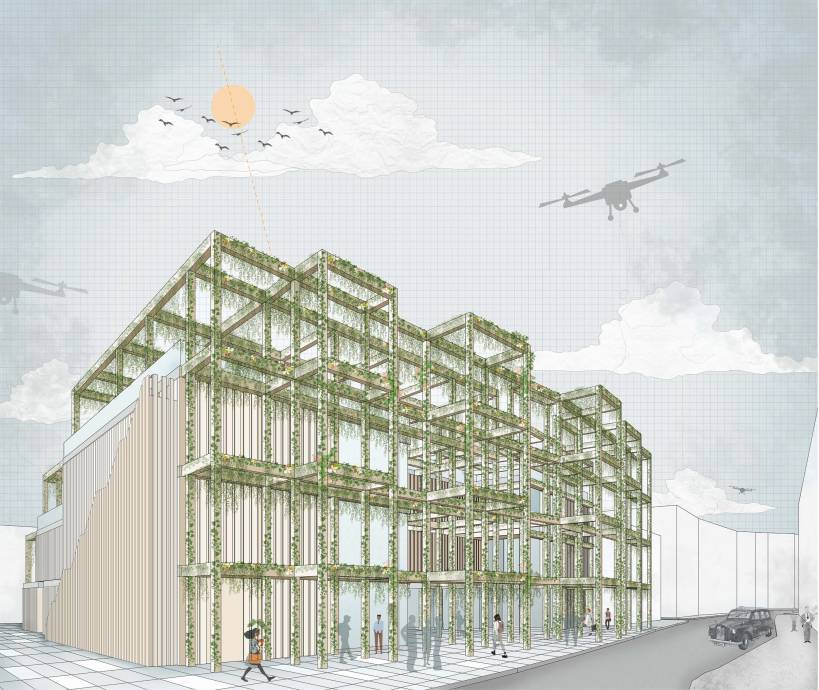 Undergraduate student work on Architecture course