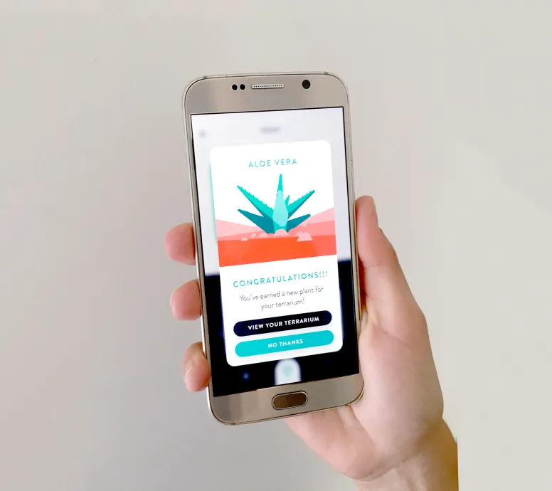 UX design on a smartphone app