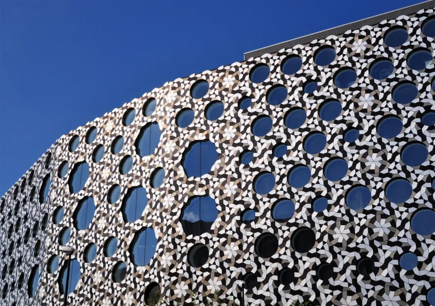 Ravensbourne external building with sky