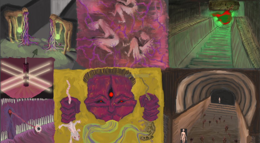 Undergraduate work on the Games Design course