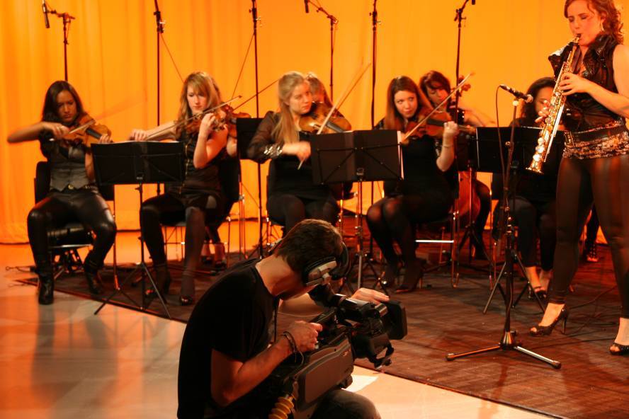 Music and Sound Design student films an orchestral performance