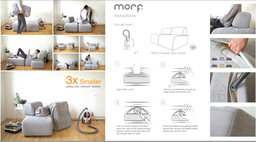Work by student Lewis Calderwell entitled 'Morph'