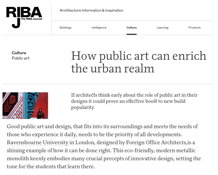 RIBA - Ravensbourne building cuttings 
