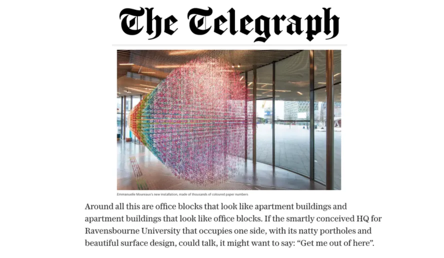 Ravensbourne coverage in The Telegraph