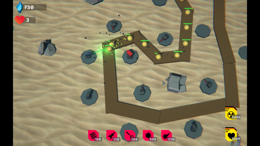 Student work on the Games Development course