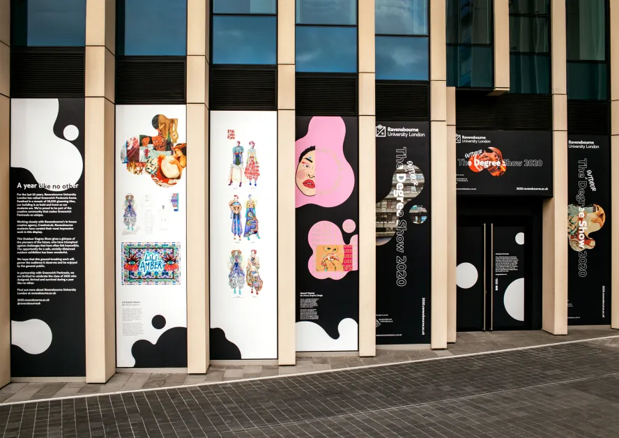 Ravensbourne Outdoor Degree Show building