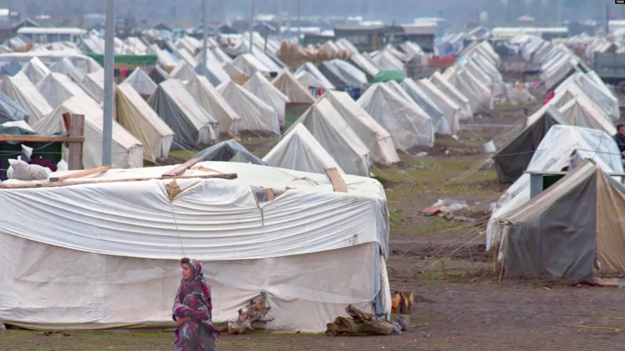 Photograph of refugee camps