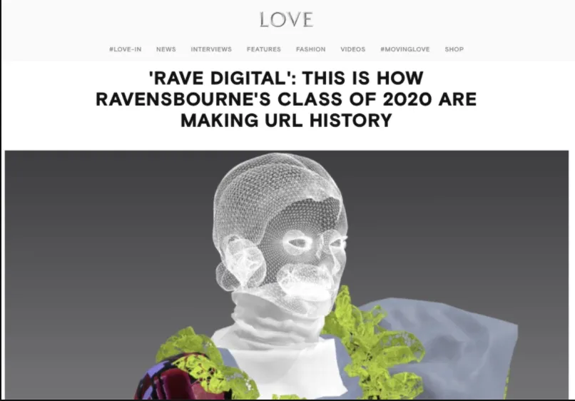 Rave digital in Love magazine