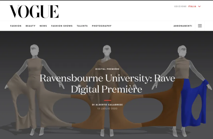 Italian Vogue on Rave Digital
