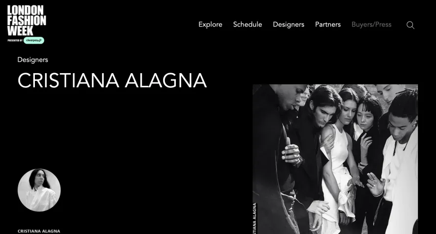 Alumna Cristina Alagna features in LFW