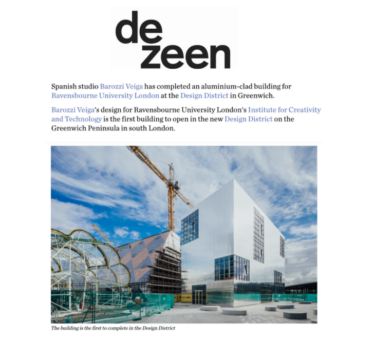 Coverage in Dezeen magazine 2021