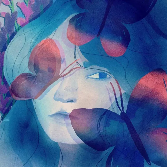 Beautiful illustration of a woman's face